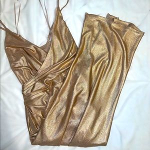 Gold Shimmer FashionNova Dress